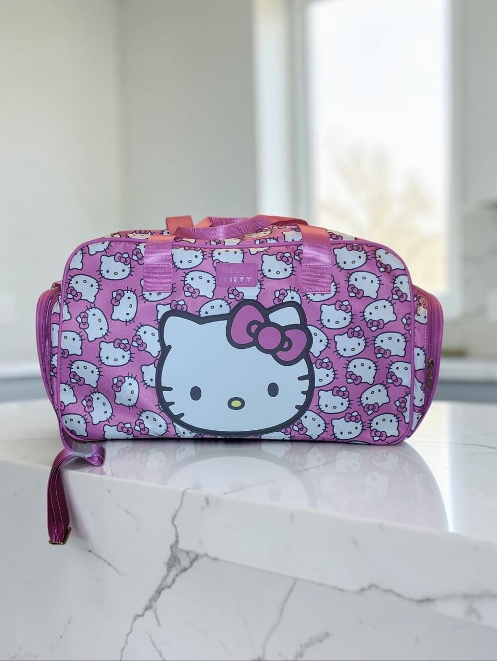 Hello Kitty Pink Patterned Overnight Bag